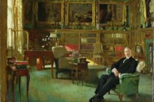 william orpen/ otto beit in his study at belgrave square